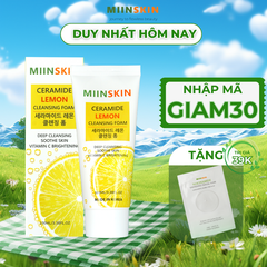 Sữa rửa mặt sáng da chiết xuất chanh Miinskin - Miinskin Ceramide Lemon Cleansing Foam