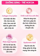 Combo 3 sản phẩm PDRN Hoa anh đào MIINSKIN (Toner xịt khoáng + Serum + Kem dưỡng)