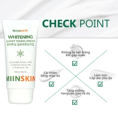 Combo 3 sản phẩm dưỡng trắng Miinskin (Kem chống nắng + kem dưỡng trắng + serum)