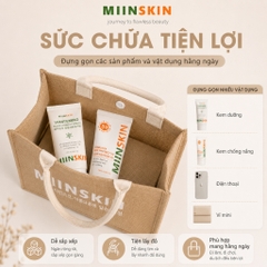 [QUÀ - ĐƠN TỪ 999K] Túi Tote MIINSKIN Đựng Mỹ Phẩm Skincare Du Lịch Vải Bố Dày Dặn