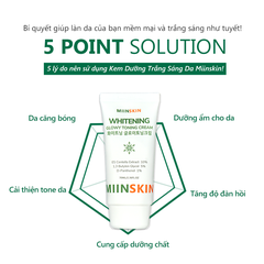 Combo dưỡng trắng da Serum Miinskin 5% Niacinamide + Kem dưỡng trắng nâng tone 70ml