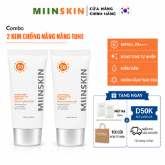 Combo 2 Kem Chống Nắng Nâng Tone, Bảo Vệ Da MIINSKIN PROTECT UV SUN BLOCK