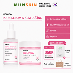 Combo serum và kem dạng thạch PDRN Hoa anh đào MIINSKIN