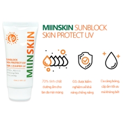 Combo 3 sữa rửa mặt chanh + kem chống nắng + kem dưỡng trắng 70ML Miinskin