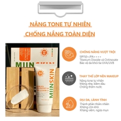 Combo serum dưỡng trắng 5% Niacinamide + kem chống nắng vật lý Miinskin