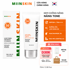 Kem Chống Nắng Nâng Tone , Bảo Vệ Da MIINSKIN PROTECT UV SUN BLOCK (BAO BÌ ĐỔI MỚI - CHẤT LƯỢNG KHÔNG ĐỔI)