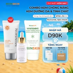 Combo 3 sản phẩm dưỡng trắng Miinskin (Kem chống nắng + kem dưỡng trắng + serum)