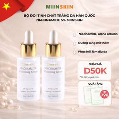 Combo 2 tinh chất dưỡng trắng Miinskin 5% Niacinamide – Serum Hàn Quốc giảm thâm, làm sáng đều màu da
