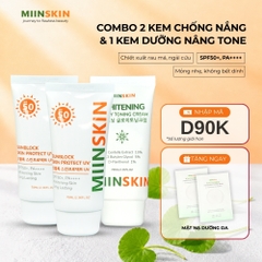 Combo 2 kem chống nắng vật lý 70ml và 1 kem dưỡng nâng tone 70ml Miinskin