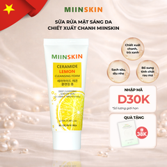 Sữa rửa mặt sáng da chiết xuất chanh Miinskin - Miinskin Ceramide Lemon Cleansing Foam