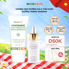 Combo dưỡng trắng da Serum Miinskin 5% Niacinamide + Kem dưỡng trắng nâng tone 70ml