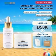 Combo dưỡng trắng da Serum Miinskin 5% Niacinamide + Kem dưỡng trắng nâng tone Pekah 70ml