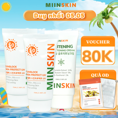 Combo 2 kem chống nắng vật lý 70ml và 1 kem dưỡng nâng tone 70ml Miinskin