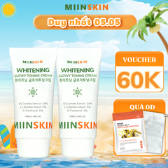 Combo 2 Kem Dưỡng Da Nâng Tone Và Ngừa Nếp Nhăn Miinskin - Miinskin Whitening Glowy Toning Cream