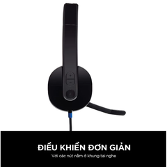 [Chính Hãng] Tai nghe có dây Logitech H540 - Mic giảm ồn, điều khiển trên tai, kết nối USB-A-BH 1 năm