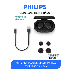 Tai nghe TWS bluetooth Philips  TAT1209BK - Đen
