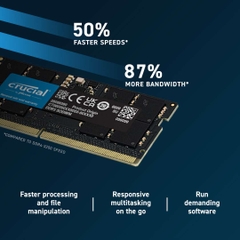 Ram Laptop Crucial DDR5 32GB 4800MHz 1.1v CT32G48C40S5- Hàng chính hãng