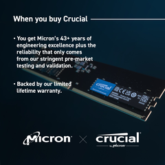 Ram Desktop Crucial DDR5 16GB 5600MHz UDIMM 1.1v- Hàng chính hãng