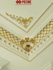 Phào máng Caro dát vàng (thực tế)
