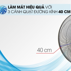 M40K (GY) - Quạt đứng KDK, màu Xám