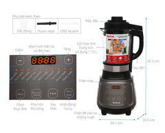 Máy xay sinh tố và làm sữa hạt đa năng Tefal BL967B66 - 1300W