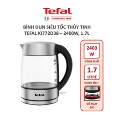 Bình đun siêu tốc Tefal KI772D38 - thủy tinh - 2400W, 1.7L