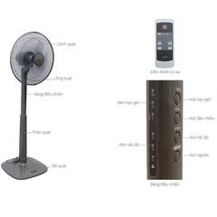 Quạt đứng KDK, màu vàng sâm banh M40K(CHG)