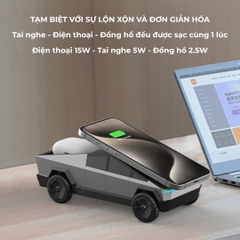 Trạm sạc không dây CyberDock, bộ sạc không dây xoay 3 trong 1