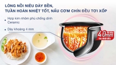 Nồi cơm điện tử Delirice Plus 1.8L RK776B68- Xám