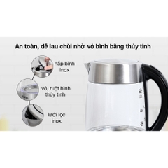 Bình đun siêu tốc Tefal KI772D38 - thủy tinh - 2400W, 1.7L