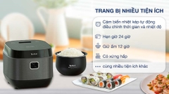 Nồi cơm điện tử Delirice Plus 1.8L RK776B68- Xám