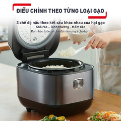 Nồi cơm điện tử Delirice Plus 1.8L RK776B68- Xám