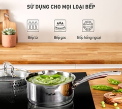 Bộ 3 nồi Tefal Duetto Plus (Quánh 16cm - 1.4L, Nồi 20cm - 2.8L, Nồi 24cm - 4.9L)