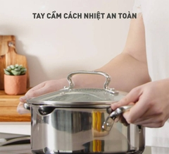 Bộ 3 nồi Tefal Duetto Plus (Quánh 16cm - 1.4L, Nồi 20cm - 2.8L, Nồi 24cm - 4.9L)