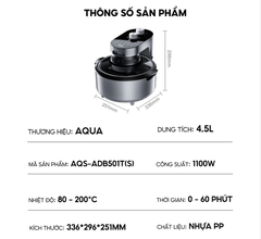 Nồi chiên không dầu AQUA AQS- ADB501T(S)