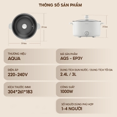 Nồi lẩu điện đa năng AQUA AQS-EP3Y