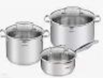 Bộ 3 nồi Tefal Duetto Plus (Quánh 16cm - 1.4L, Nồi 20cm - 2.8L, Nồi 24cm - 4.9L)