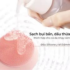 Máy rửa mặt Massage tích hợp liệu pháp ánh sáng và nhiệt Halio Multi-Task Cleansing & Massaging Device With Red Blue Light Therapy 5 in 1 - Peach Fuzz