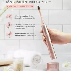 Bàn chải điện làm trắng răng Halio Sonic Whitening Toothbrush Rose Gold