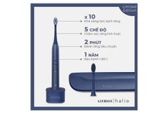 Bàn chải điện làm trắng răng Halio Sonic Whitening Electric Toothbrush PRO Limited Edition - Midnight Blue
