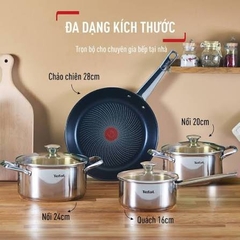 Bộ nồi chảo Inox cao cấp Cook Eat B922S784 (16, 20, 24, 28cm)
