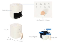 Nồi chiên không dầu AF-35M01A hiệu Gaabor (hộp in màu)