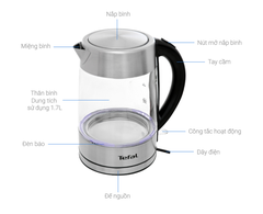 Bình đun siêu tốc Tefal KI772D38 - thủy tinh - 2400W, 1.7L