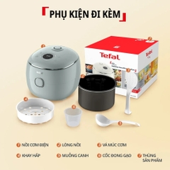 Nồi cơm điện tử Mini Tefal POP RK5354Y0, màu xanh