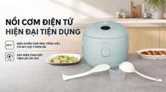 Nồi cơm điện tử Mini Tefal POP RK5354Y0, màu xanh