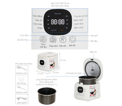 Nồi cơm điện tử Tefal Rice Mate Mini 0.7L RK515168