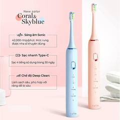 Bàn chải điện Halio Sonic SmartClean Electric Toothbrush Sky Blue