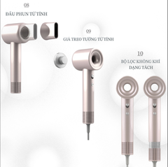 UM_8001HDC_PINK-Máy sấy tóc hoạt động bằng điện (màu hồng)