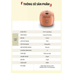 Nồi cơm điện tử Mini Tefal POP RK535TY0, màu cam đất
