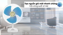 A40B(GY) - Quạt bàn KDK, màu Xám